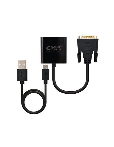 Adaptador DVI Macho / VGA Fêmea 10cm