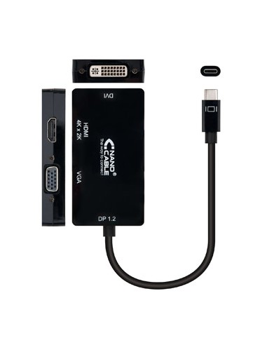 Adaptador USB-C Macho / VGA/DVI/HDMI 10cm