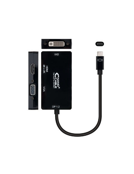 Adaptador USB-C Macho / VGA/DVI/HDMI 10cm