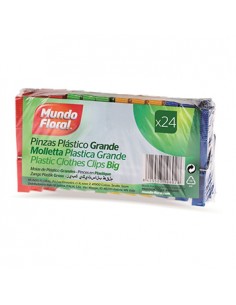 Molas Roupa Plástico Cores Sortidas 24un