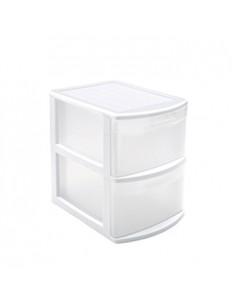 Bloco 2 Gavetas Plástico Tamesis 39x28,5x40cm Branco