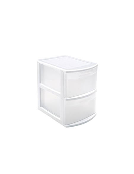 Bloco 2 Gavetas Plástico Tamesis 39x28,5x40cm Branco