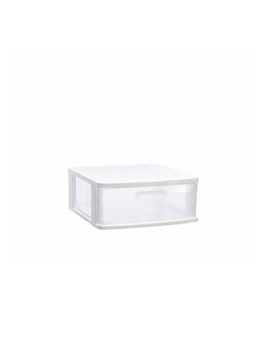 Bloco 1 Gaveta Plástico Sena 40x39x17cm Branco