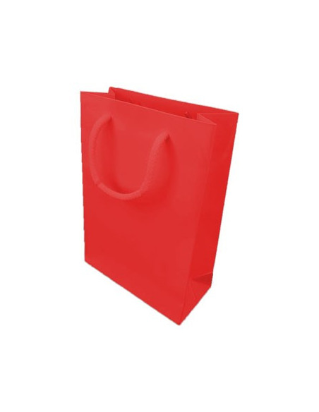 Saco Papel Vermelho 18x08x25cm c/Asa Cordao - 1un