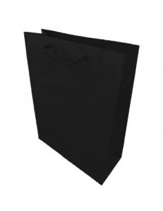 Saco Papel Preto 24x10x31cm c/Asa Cordao - 1un