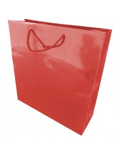 Saco Papel Vermelho 35x12x36cm c/Asa Cordao - 1un