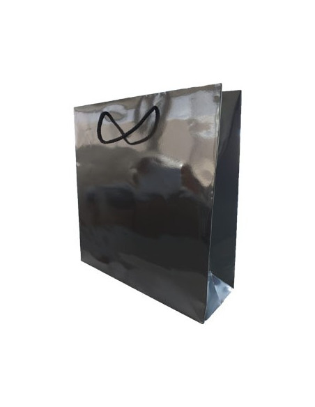 Saco Papel Preto 54x13x44cm c/Asa Cordao - 1un
