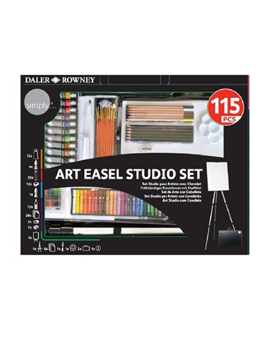 Kit Pinturas Complete Art Easel Studio Set 115un