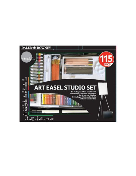 Kit Pinturas Complete Art Easel Studio Set 115un