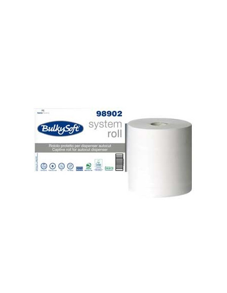 Rolo Toalhas Mão 250mtsx21cm 2Fls BulkySoft 6 Rolos