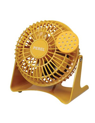Ventoinha de Mesa 14W Ø10cm Amarelo