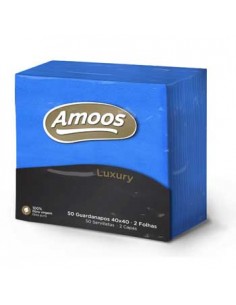 Guardanapos 40x40 2fls Amoos Luxury Azul 50un