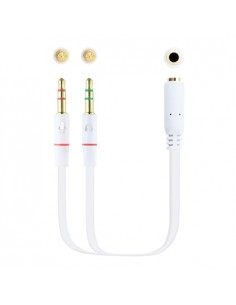 Adaptador Jack 3.5mm Femea / 2x Jack 3.5mm Macho 20cm