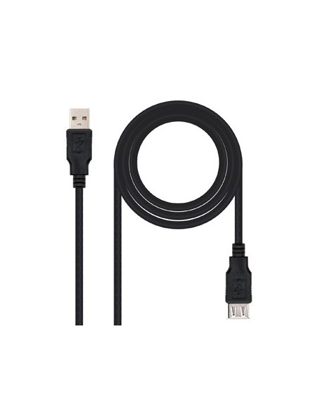 Cabo USB-A 2.0 Macho / Fêmea 1.8m Preto