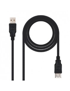 Cabo USB-A 2.0 Macho / Fêmea 3m Preto