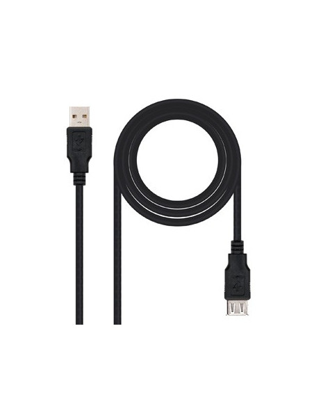 Cabo USB-A 2.0 Macho / Fêmea 3m Preto