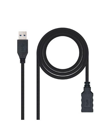 Cabo USB-A 3.0 Macho / Fêmea 2m Preto