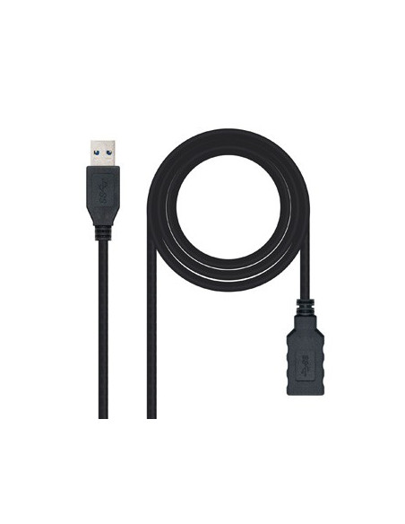 Cabo USB-A 3.0 Macho / Fêmea 2m Preto