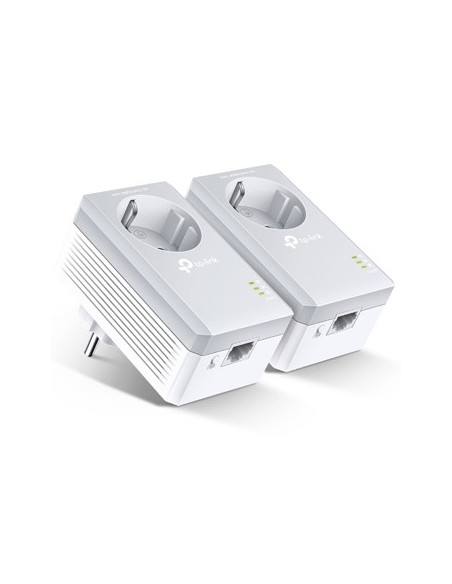 Kit 2 Adap PowerLine TP-Link 600Mbps RJ45 c/Pass-Through