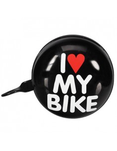 Campainha para Bicicleta 8cm I LOVE MY BIKE Preto