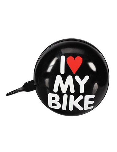 Campainha para Bicicleta 8cm I LOVE MY BIKE Preto