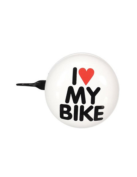 Campainha para Bicicleta Ø8cm I LOVE MY BIKE Branco