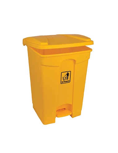 Contentor Plástico c/Pedal 45 Litros Amarelo