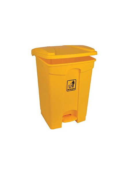 Contentor Plástico c/Pedal 45 Litros Amarelo