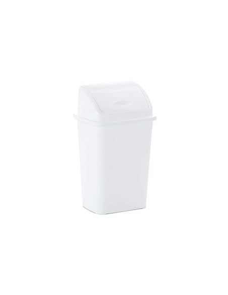 Contentor Plástico c/Tampa Basculante 30 Litros Branco