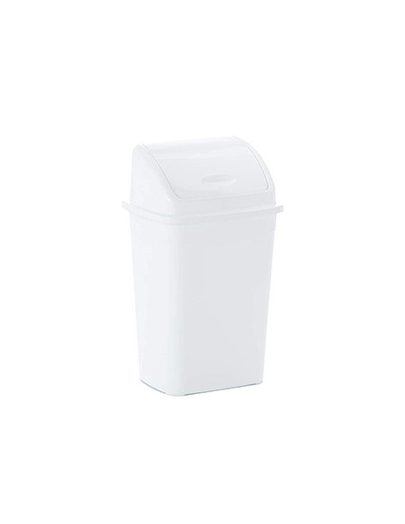 Contentor Plástico c/Tampa Basculante 50 Litros Branco