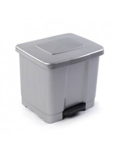 Contentor c/Pedal 35 Litros Prata