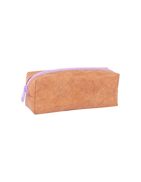 Estojo Kraft Apli com Fecho Roxo 1un