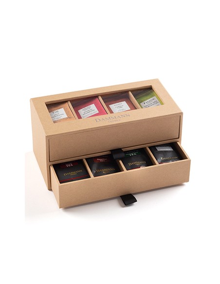 Caixa Coffret Chá 7/7 Kraft 2 Tiroirs Dammann 1un