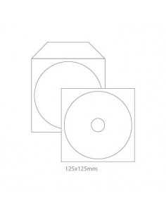 Envelopes Papel c/Janela 125x125mm p/CD/DVD Pack50un-Branco
