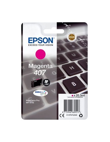 Tinteiro Epson 407 Magenta C13T07U340 20,3ml 1900 Pág.