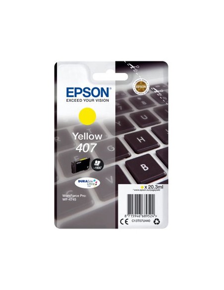 Tinteiro Epson 407 Amarelo C13T07U440 20,3ml 1900 Pág.