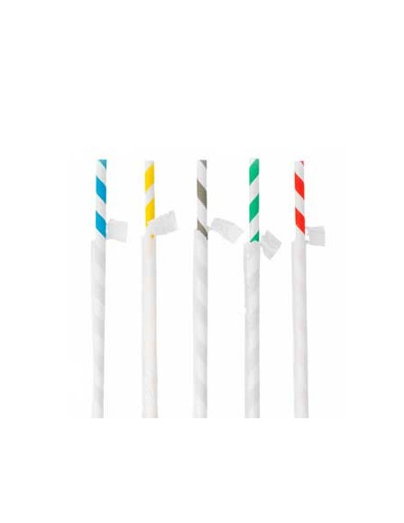 Palhinha 21mmx6mm Papel Riscas Sortido 250un