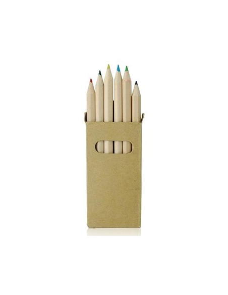 Lapis Cor 9cm Funnyset Cx Cartao 6 cores