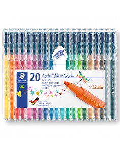 Marcador Feltro Staedtler Triplus 323 Estojo Box c/20 cores