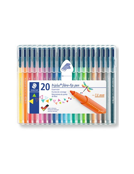 Marcador Feltro Staedtler Triplus 323 Estojo Box c/20 cores
