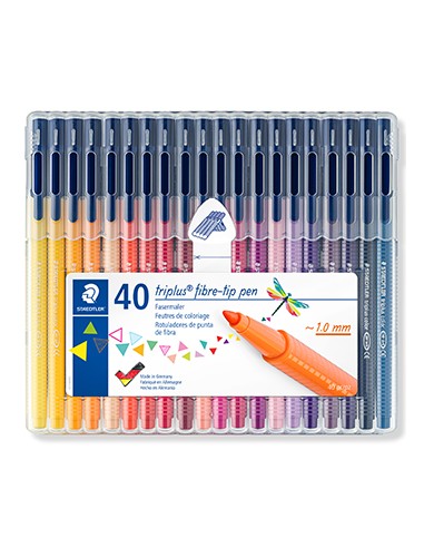 Marcador Feltro Staedtler Triplus 323 Estojo Box c/40 cores