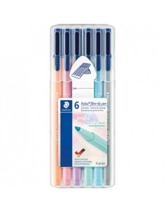 Marcador Feltro Staedtler Triplus 323 Estojo Box 6un Hygge