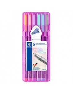 Marcador Fino 0,3mm Staedtler Triplus 334 Estojo Box Pastel