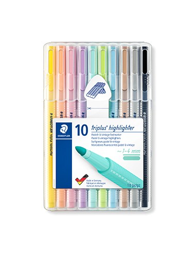 Marcador Fluorescente Staedtler Triplus 362 Estojo Box 10