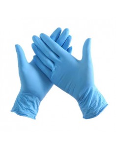 Luvas Vinil s/ Pó Tamanho S Azul 100un