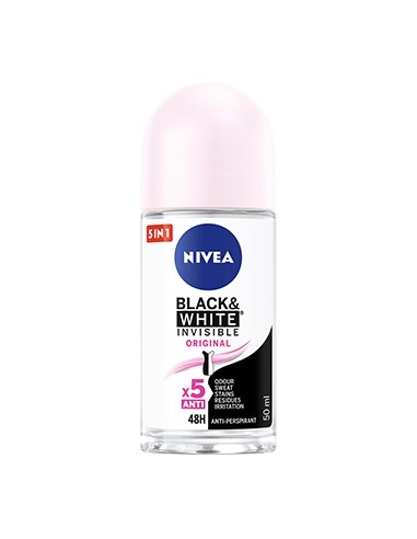 Desodorizante Roll-On NIVEA Black & White Invisible Clear 50