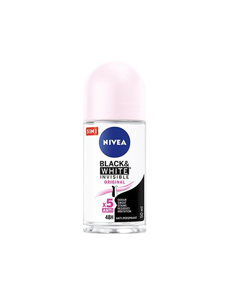 Desodorizante Roll-On NIVEA Black & White Invisible Clear 50