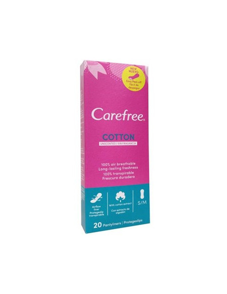 Pensos Diários CAREFREE Sem Fragrância 20un