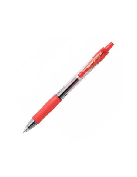 Esferografica Gel Pilot G-2 0,7mm Retractil Vermelho 1un