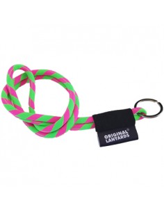 Fita Lanyards Tube Long Verde / Rosa ø8 x 470 mm